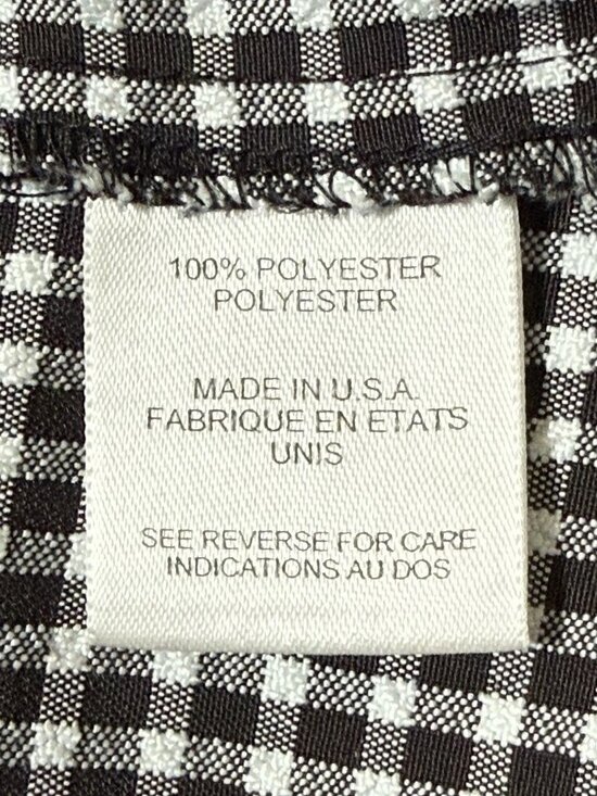 Talbots Women’s Black And White Gingham Sleeveless Shift Dress Sz 8 - Picture 4 of 4